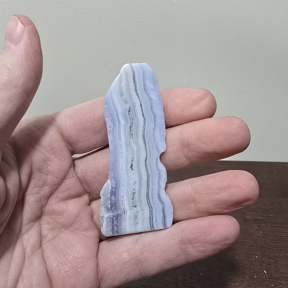 Blue Lace Agate Crystal Slab #A - Picture 4 of 7